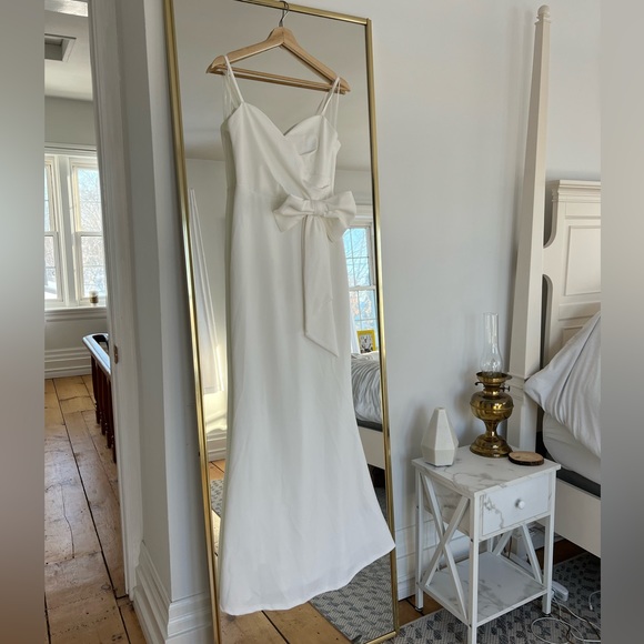 White Maxi Bridal Shower Dress with Bow from Red Dress size M new with tags - Picture 7 of 16